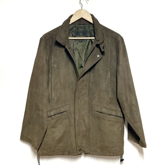 Unworn Vintage Gianni Valentino Italy MicroSuede Brown Mens Jacket Sz M - Picture 2 of 10